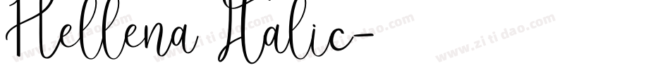 Hellena Italic字体转换